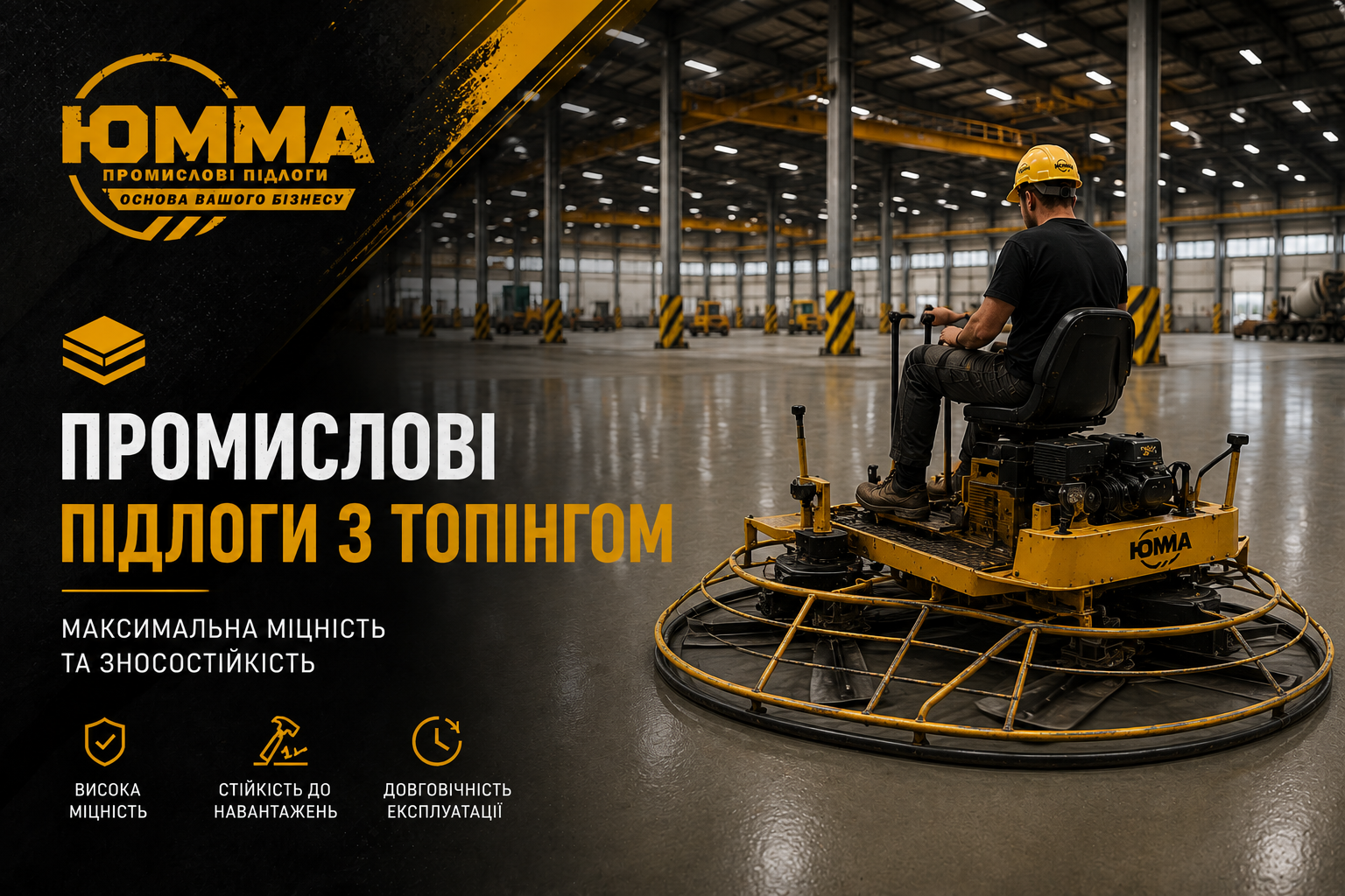 Промислові підлоги з топінгом
